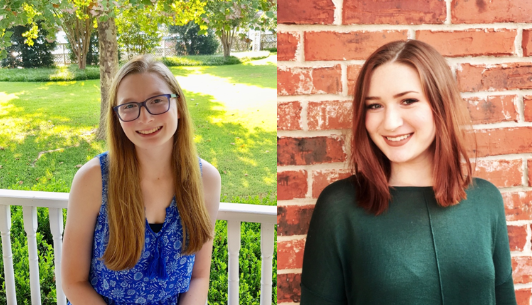 Headshots of scholarship recipients Julie Bahr and Brooke Foster