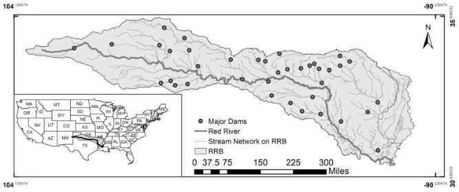 A map of the Red River Basin
