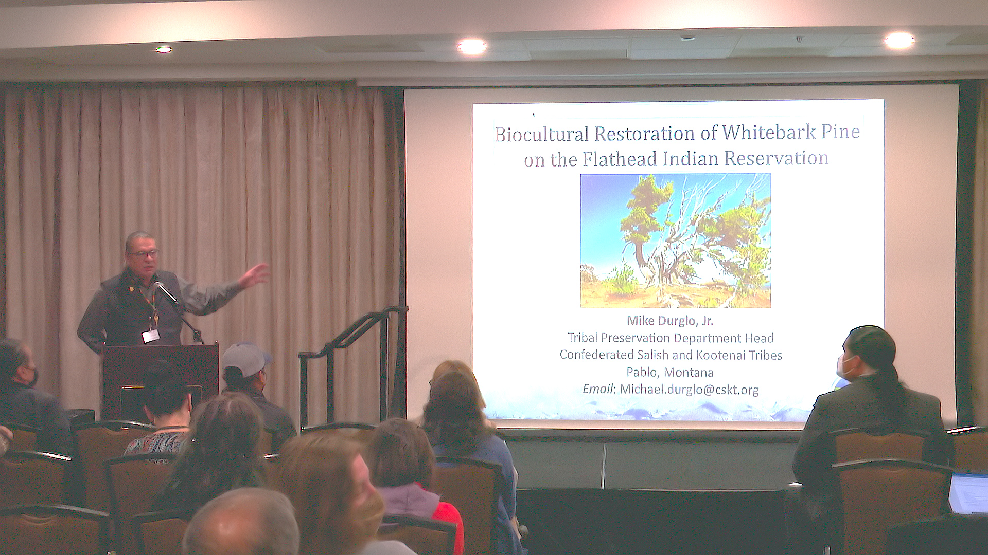 Mike Durglo giving a presentation