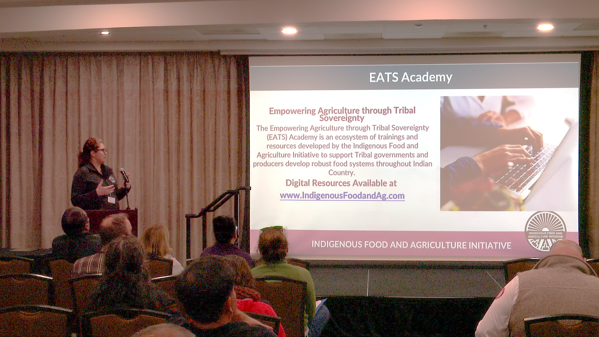Carly Griffith Hotvedt giving a presentation