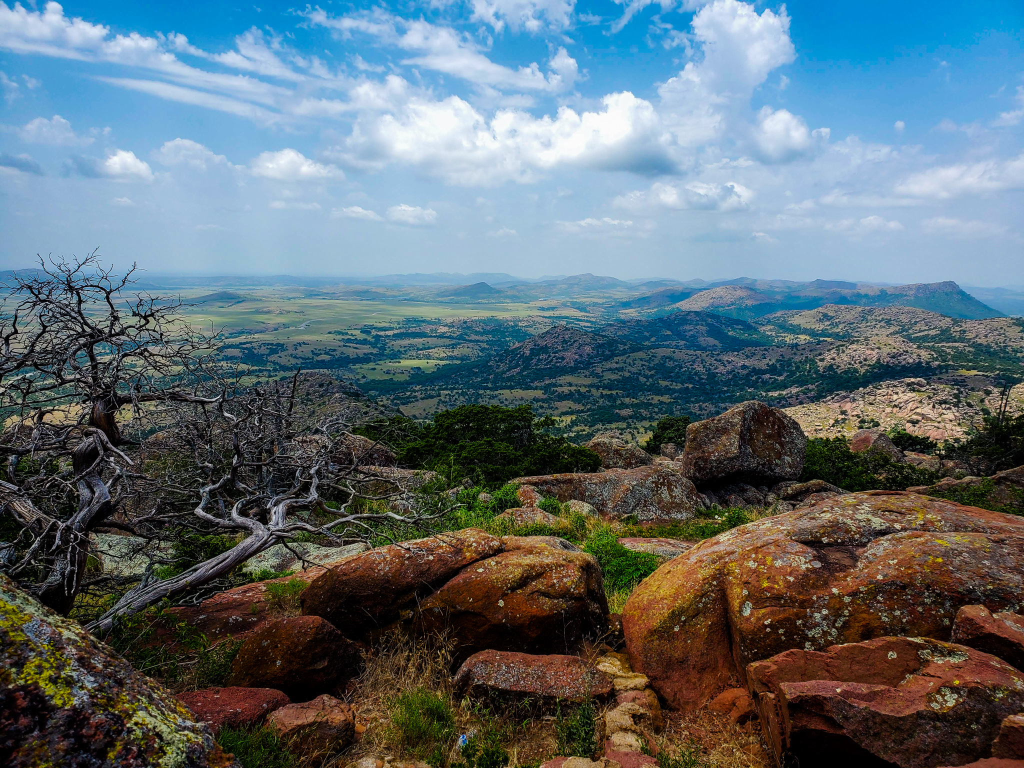 A view of the Wichita Mountains in Oklahoma