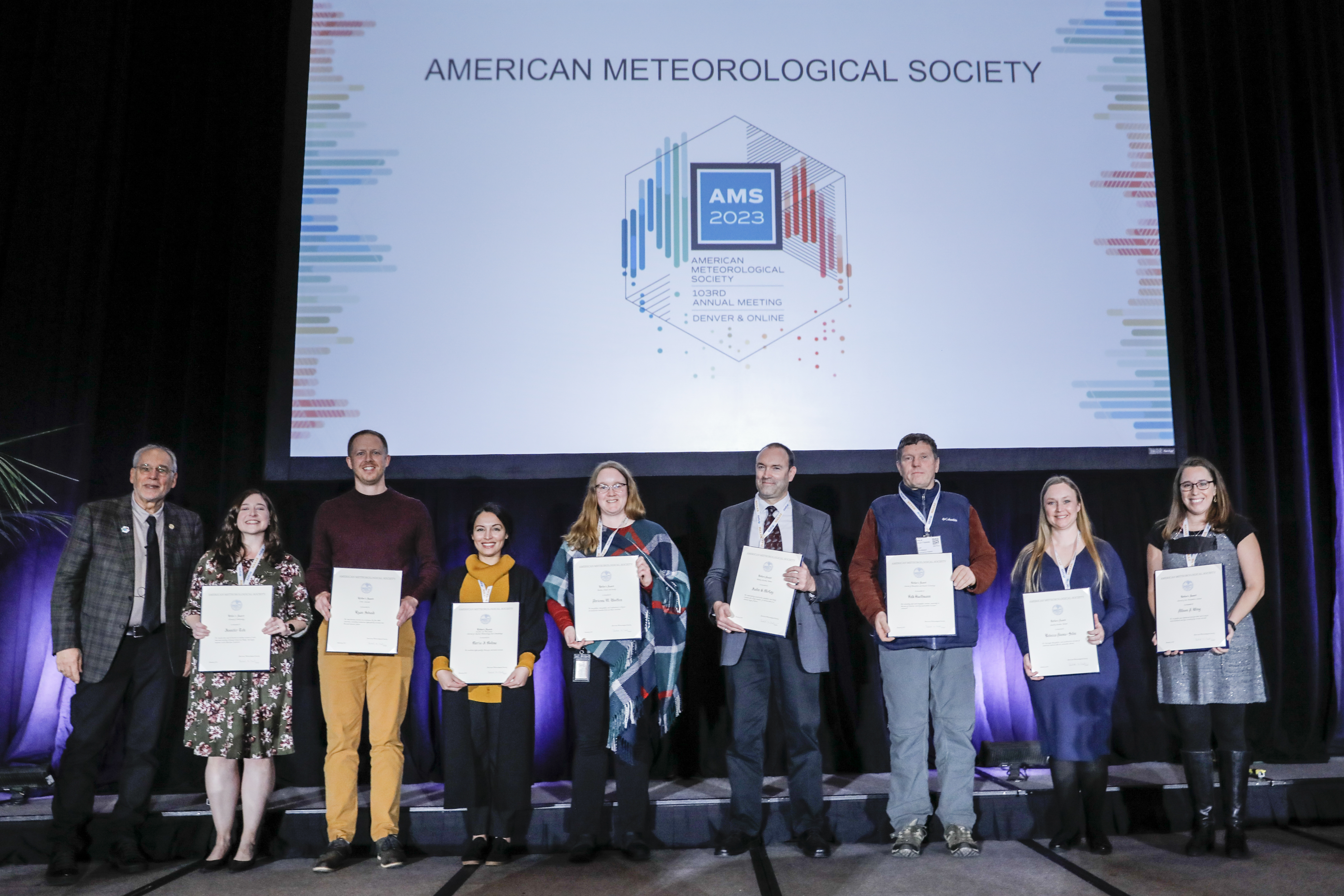 Adrienne Wootten and other award winners at AMS 2023