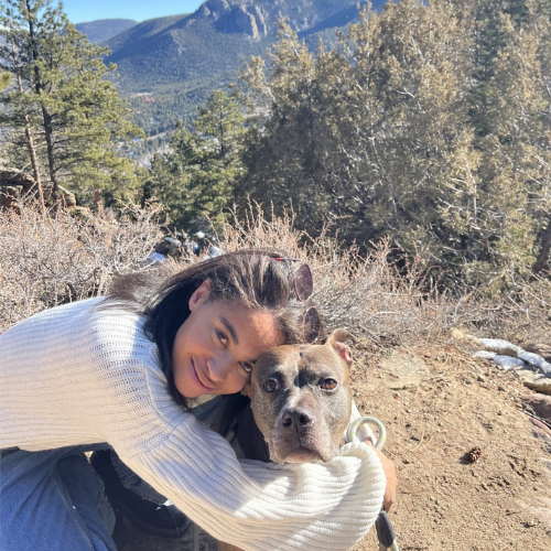 Sydni with her dog Prem